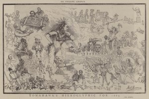 توماهوك الهيروغليفية لعام 1869 (لون ليثو) بواسطة ماثيو 