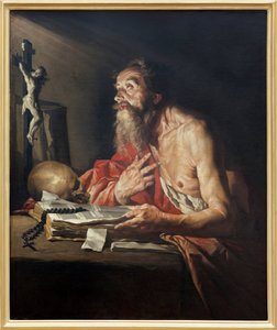 القديس جيروم ، لوحة زيتية على قماش بواسطة ماتياس ستومر (ماتياس ستوم) (1600 بعد 1650) - التصوير الفوتوغرافي ، كيم يونغتاي ، نانت ، متحف نانت للفنون الجميلة