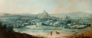 منظر بعيد لكليثرو ، c.1730 (زيت على لوح قماش) بواسطة ماتياس قراءة