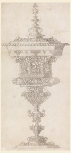 كأس قائم مع غطاء ، من "Novum opus cratero Graphicum ..." بواسطة ماثيو زوندت