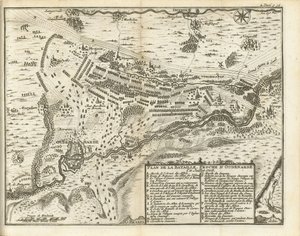 معركة Oudenaarde ، 1708 Plan de la Bataille، proche d