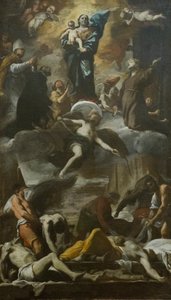 رسم تخطيطي للجدارية نذري لطاعون عام 1656