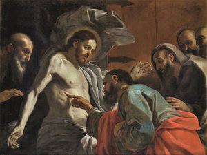 تصديق القديس توما ، حوالي 1675. بواسطة ماتيا بريتي