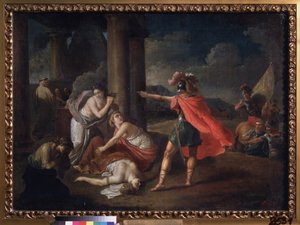 وفاة شقيقة هوراس كميل. لوحة لماتفي إيفانوفيتش بوتشينوف (1716-1797) ، زيت على قماش بواسطة ماتفي إيفانوفيتش بوتشينوف