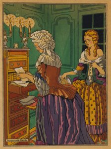 رسم توضيحي لـ Les Liaisons Dangereuses بواسطة Choderlos De Laclos (لون ليثو)