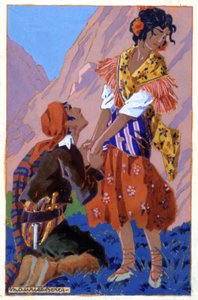 لقاء بين دون خوسيه وكارمن ، ج. 1930 (رسم توضيحي)