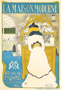 ملصق يعلن عن معرض الفنون الباريسية "La Maison Moderne" الذي افتتحه يوليوس ماير جريف في عام 1899 ، 1898