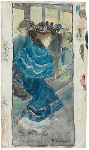 امرأة أنيقة في ثوب أزرق ، c.1893-94