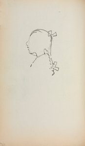 كراسة الرسم الإيطالية: رأس فتاة في صفحة الملف الشخصي 152 ، 1898-1899. بواسطة موريس برازيل برندرغاست