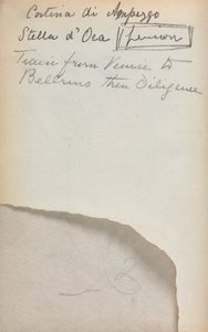 كراسة الرسم الإيطالية: ملاحظات الصفحة 3 ، 1898-1899.