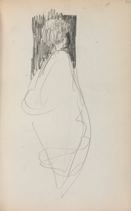 كراسة الرسم الإيطالية: امرأة دائمة صفحة 50 ، 1898-1899. بواسطة موريس برازيل برندرغاست