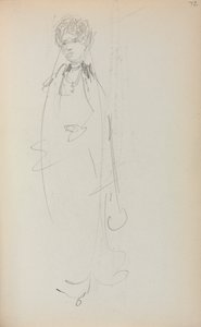 صفحة كراسة الرسم الإيطالية: Standing Woman صفحة 72 ، 1898-1899. بواسطة موريس برازيل برندرغاست