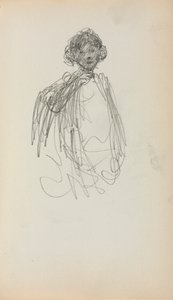 كراسة الرسم الإيطالية: امرأة ، طول الخصر صفحة 217 ، 1898-1899. بواسطة موريس برازيل برندرغاست