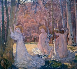 الأرقام في Spring Landscape Sacred Grove ، 1897 بواسطة موريس دينيس