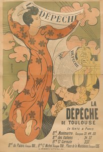 ملصق لصحيفة La Dépêche de Toulouse، 1892.
