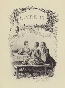 Illustration for Book IV of Les Confessions de Jean-Jacques Rousseau (gravure) بواسطة موريس ليلوار
