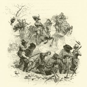 Illustration for The Three Musketeers (engraving)