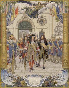 الملك لويس الرابع عشر وافتتاح LHotel Royal Des Invalides بواسطة موريس ليلوار
