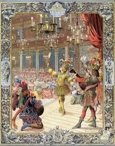 لويس الرابع عشر ، مشارك في “Ballet de la Nuit” ، libretto بواسطة Isaac de Benserade (1612-1691) ، في بدلة الشمس في القاعة الكبرى لـ Little- Bourbon (Petite Bourbon) في باريس ، 23 فبراير بواسطة موريس ليلوار