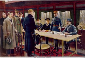 توقيع الهدنة في 11 نوفمبر 1918 الساعة الخامسة صباحاً.