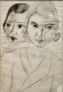 Pizchen und Quappi – Doppelporträt Marie-Louise von Motesiczky und Mathilde von Kaulbach بواسطة ماكس بيكمان