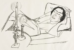 امرأة مستلقية (صورة جوانا لوب) بواسطة Max Beckmann