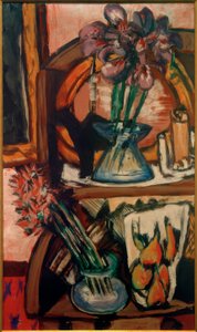 Stillleben mit zwei Blumenvasen بواسطة ماكس بيكمان