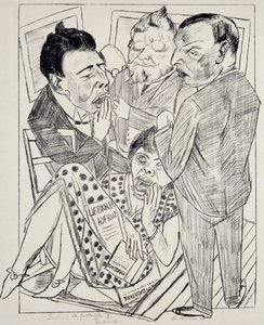 The Disappointed II ، بقلم ماكس بيكمان (1884-1950) ، مطبوعة حجرية. ألمانيا ، القرن العشرين. بواسطة ماكس بيكمان