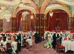 فندق كلاريدج ، لندن ، حوالي 1900 (لون ليثو)