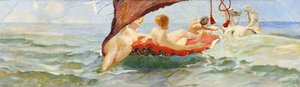 الزهرة في عربة القشرة. جزء من زخرفة الجدار لفيلا ألبرس 1884-1885. بواسطة ماكس كلنجر