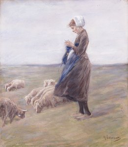 الراعية. شافرتين ، 1887 بواسطة ماكس ليبرمان