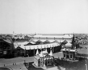 منظر عام ، معرض عموم روسيا ، نيجني نوفغورود ، روسيا ، 1896.