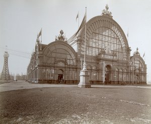 ركن الماكينات ، معرض عموم روسيا ، نيجني نوفغورود ، روسيا ، 1896.