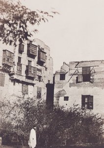القاهرة ، منزل وحديقة في الحي الفرنسي ، مع جوستاف فلوبير ، 1850 بواسطة ماكسيم دو كامب
