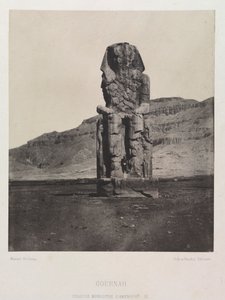 Colossol Monolith of Amenhotep III، Gournah، 1849-1851. بواسطة ماكسيم دو كامب