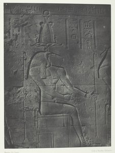 المعبد العظيم لإيزيس في فيلو ، توث إيبيوسيفالوس ، النوبة ، 184951 ، طُبع عام 1852. بواسطة ماكسيم دو كامب