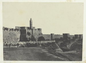 القدس، الأسوار الغربية؛ فلسطين بواسطة ماكسيم دو كامب
