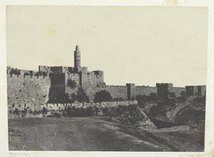 القدس ، الحائط الغربي ، فلسطين ، 184951 ، طبعت 1852. بواسطة ماكسيم دو كامب