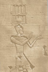 كلابشة ، نحت للواجهة الخلفية للمعبد ، 1849-1851. بواسطة ماكسيم دو كامب