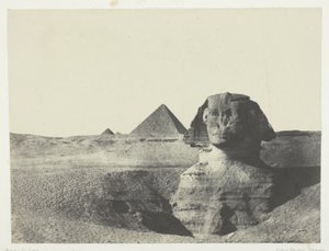 منظر سفينكس من الجبهة ، مصر الوسطى بواسطة ماكسيم دو كامب