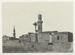 مسجد بالقرب من باب السعيدة ، القير ، 184951 ، طبعت 1852. بواسطة ماكسيم دو كامب
