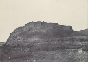 النوبة. قلعة إبريم القديمة Premmis. المنظر مأخوذ إلى الجنوب ، ١٨٥٠. بواسطة ماكسيم دو كامب