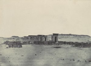 النوبة. معبد وقرية ديبود. Parembola من خط سير الرحلة الأنطونية ، ١٨٥٠. بواسطة ماكسيم دو كامب