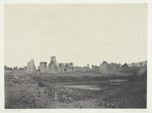 قصر الكرنك ، جنوب البروبيليا ، طيبة ، 184951 ، طبع 1852. بواسطة ماكسيم دو كامب
