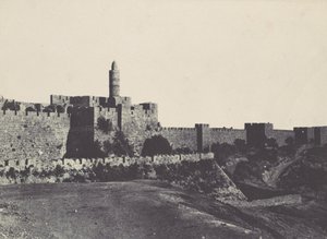 فلسطين. بيت المقدس. الجزء الغربي من الجدران 1850. بواسطة ماكسيم دو كامب