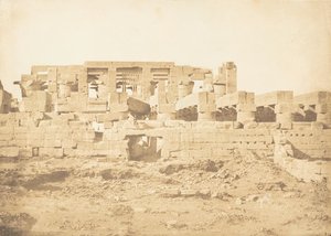 الباب الجنوبي لقاعة Hypostyle لقصر الكرنك طيبة ، 1849-50. بواسطة ماكسيم دو كامب