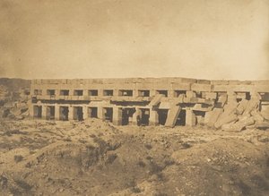 متنزه تحتمس الثالث - آخر صالات عرض قصر الكرنك طيبة ، 1849-50. بواسطة ماكسيم دو كامب