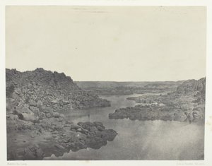 خروج من الجندل الأول ، صعيد مصر ، 184951 ، طبع 1852. بواسطة ماكسيم دو كامب