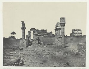 معبد Hermontis ، صعيد مصر ، 184951 ، طُبع عام 1852. بواسطة ماكسيم دو كامب