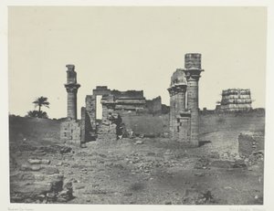 معبد هرمونتيس، مصر العليا، اللوحة 63 من ألبوم "مصر والنوبة وفلسطين وسوريا" (1852) بواسطة ماكسيم دو كامب